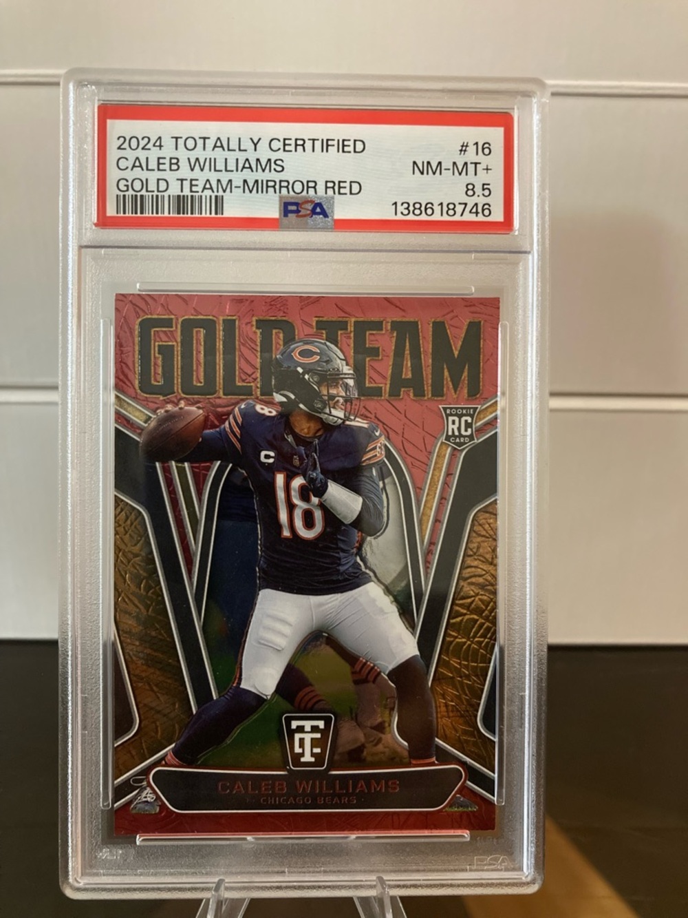 Panini Totally Certified Caleb Williams PSA 8.5 47/249 rookie card